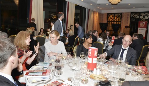 Guests dining at the Euro 50 Awards 2014